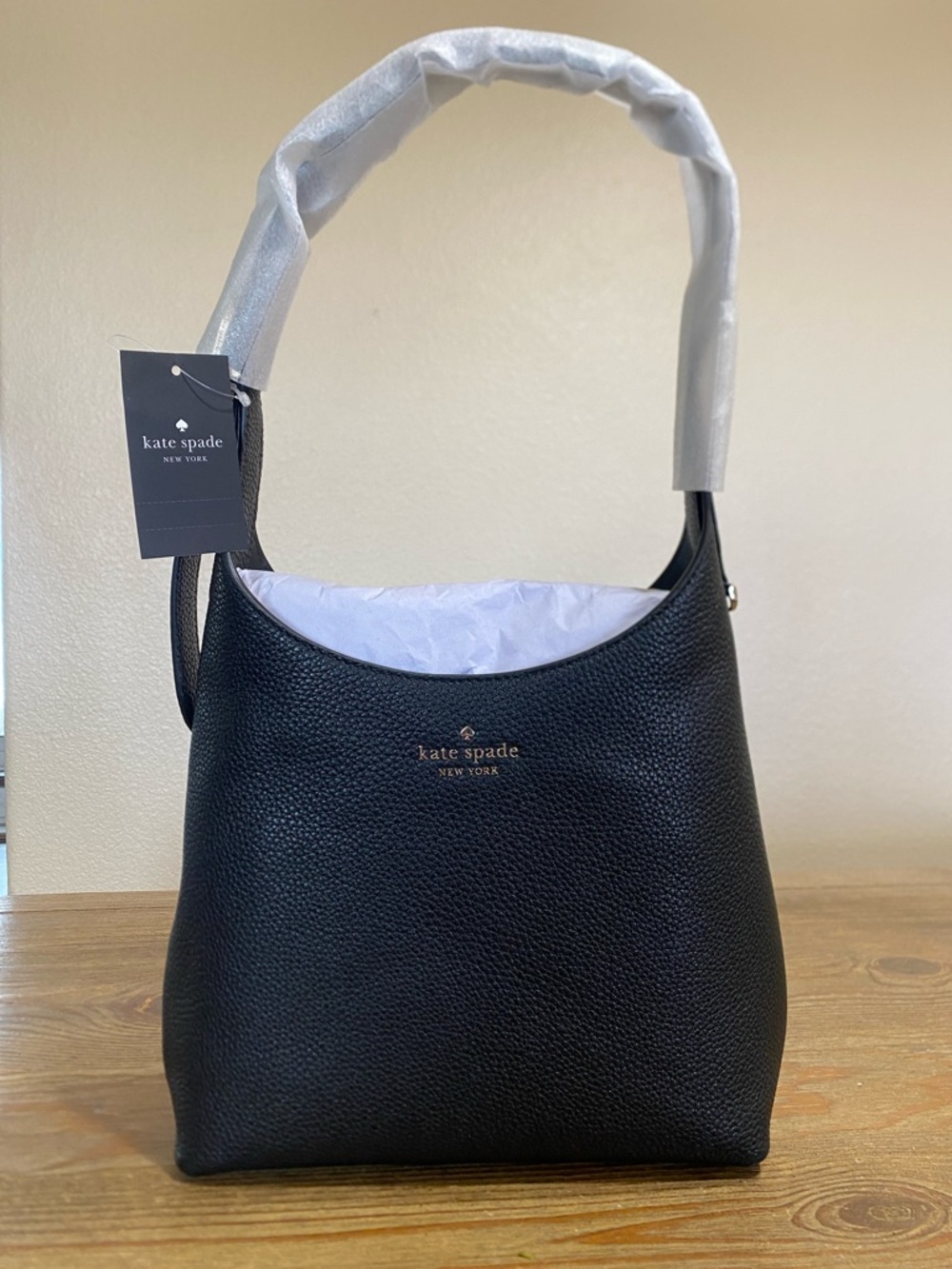 kate spade Black Pebbled Leather Shoulder Bag